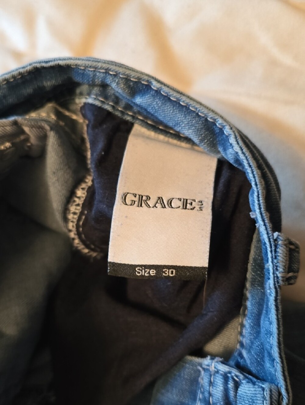 Grace In LA, Women's Light Blue Straight-Leg Jeans - Picture 8 of 13